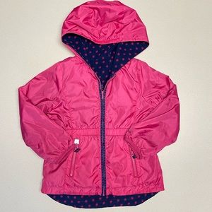 London Fog Reversible Fleece Lined Pink Girl’s Jacket-Size 6